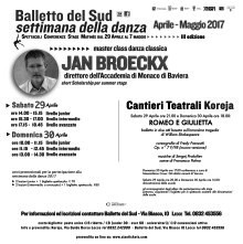 Balletto del Sud. Stage di danza classica con Jan Broeckx, direttore dell'Accademia di Monaco di Baviera 