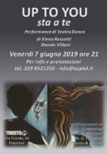 A Piacenza Up to you di e con Elena Rossetti e Davide Villani per la rassegna KM ZERO 2019