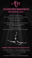 Audizione per ballerine e ballerini per nuovo balletto per la regia e coreografia di Damiano Bisozzi in tour in Cina