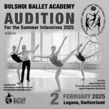 Bolshoi Ballet Academy di Mosca. Master Class / Audizione per i programmi intensivi estate 2025