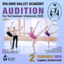 Bolshoi Ballet Academy di Mosca. Master Class / Audizione per i programmi intensivi estate 2025